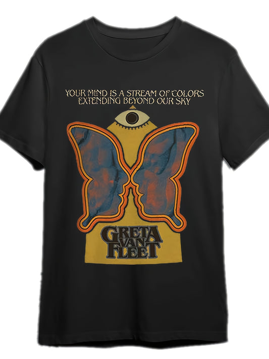 Men's Greta Van Fleet "Light My Love" Graphic T-Shirt – Short Sleeve Black Music Fan Tee - Premium T-Shirt from Lizard Vigilante - Just $23.88! Shop now at Lizard Vigilante