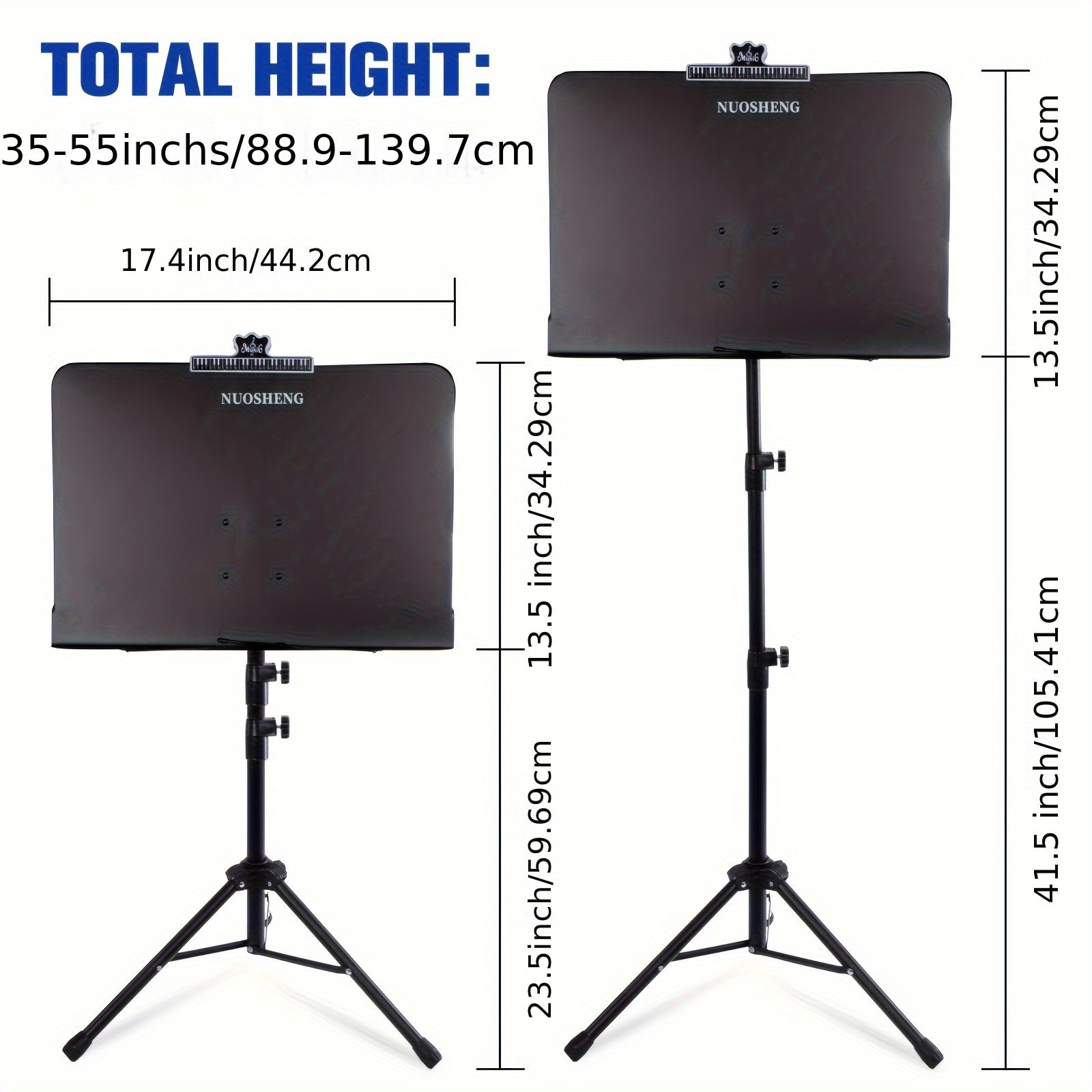 NUOSHENG Deluxe 5-in-1 Music Stand – Premium Adjustable Alloy Stand with Carry Bag, Phone Holder, Music Folder, and Clip – Compact and Versatile for All Musicians - Premium music stand from Lizard Vigilante - Just $53.99! Shop now at Lizard Vigilante