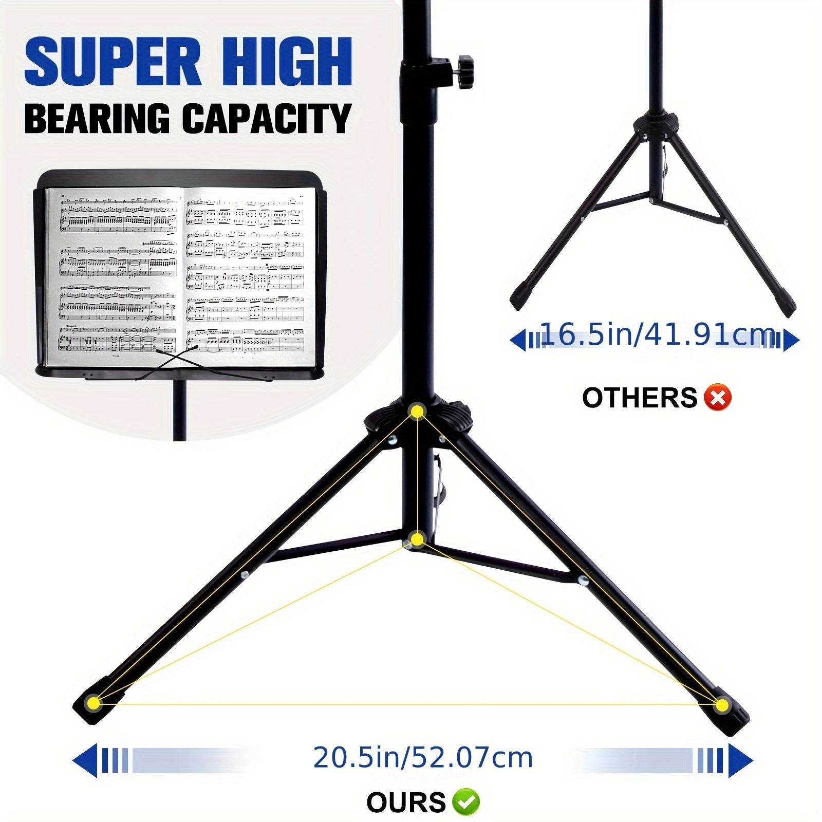 NUOSHENG Deluxe 5-in-1 Music Stand – Premium Adjustable Alloy Stand with Carry Bag, Phone Holder, Music Folder, and Clip – Compact and Versatile for All Musicians - Premium music stand from Lizard Vigilante - Just $53.99! Shop now at Lizard Vigilante