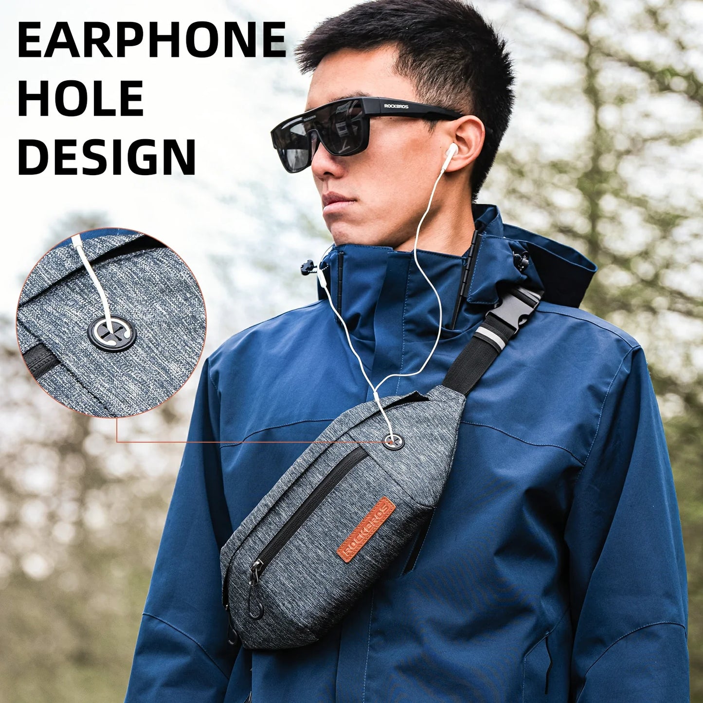 ROCKBROS Fanny Pack 1.5L Capacity Belt Bag