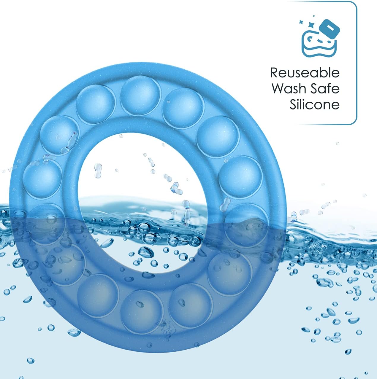 Toy (5 Pack) Sensory Push Bubble Circle Pop Its for Stress Relief/ Anxiety/ ADHD/ Autism Popit for Adults and Kids