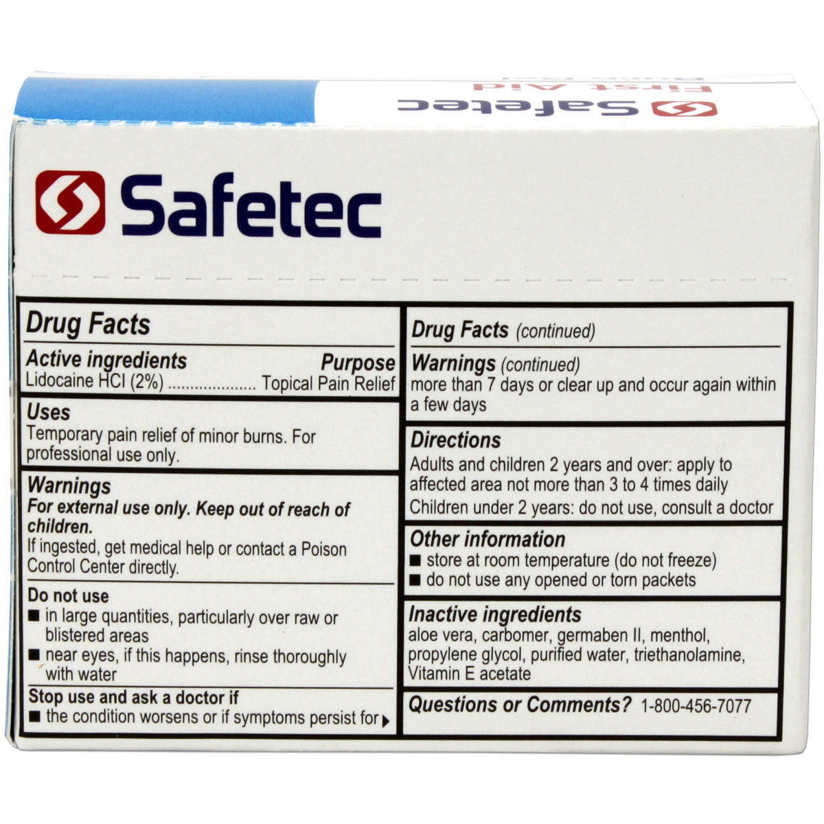 Burn Gel, .9gm Pouch, 25 per box