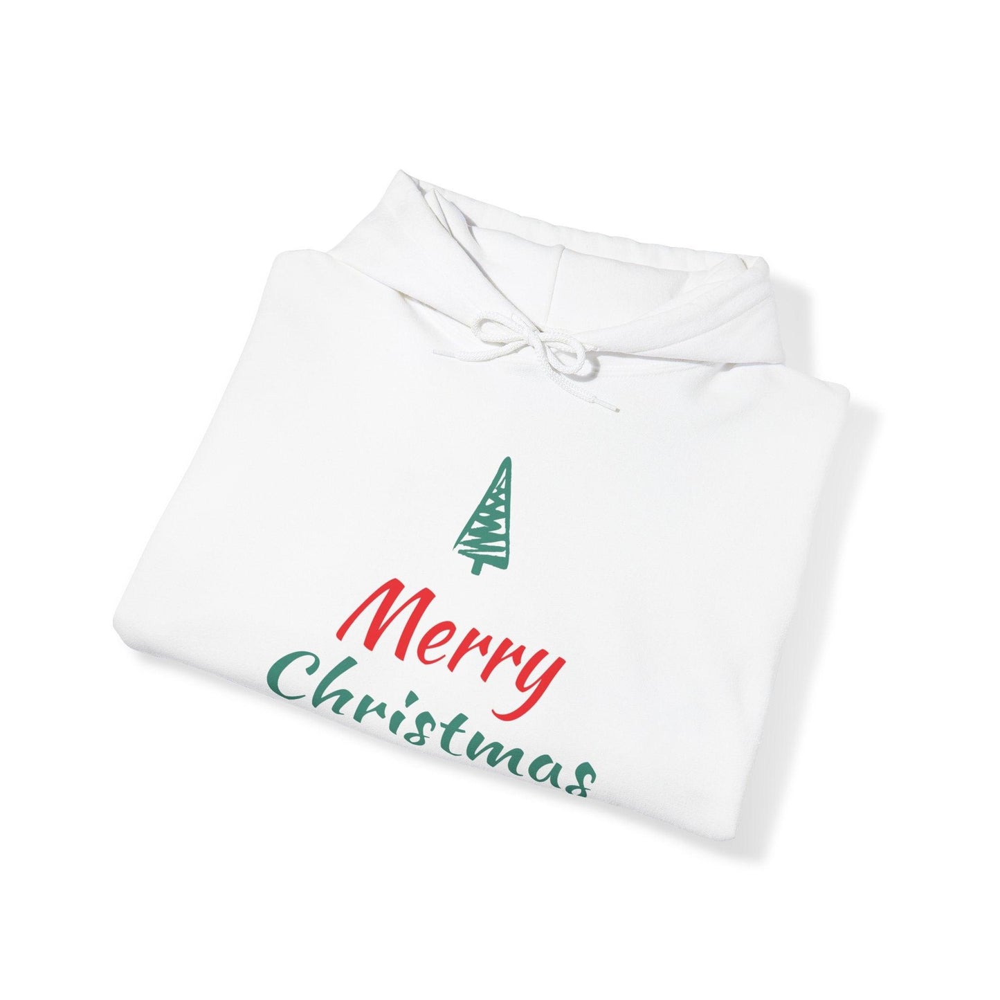 Merry Christmas AND A HAPPY NEW YEAR w Tree Unisex Heavy Blend™ Hooded Sweatshirt - Lizard Vigilante