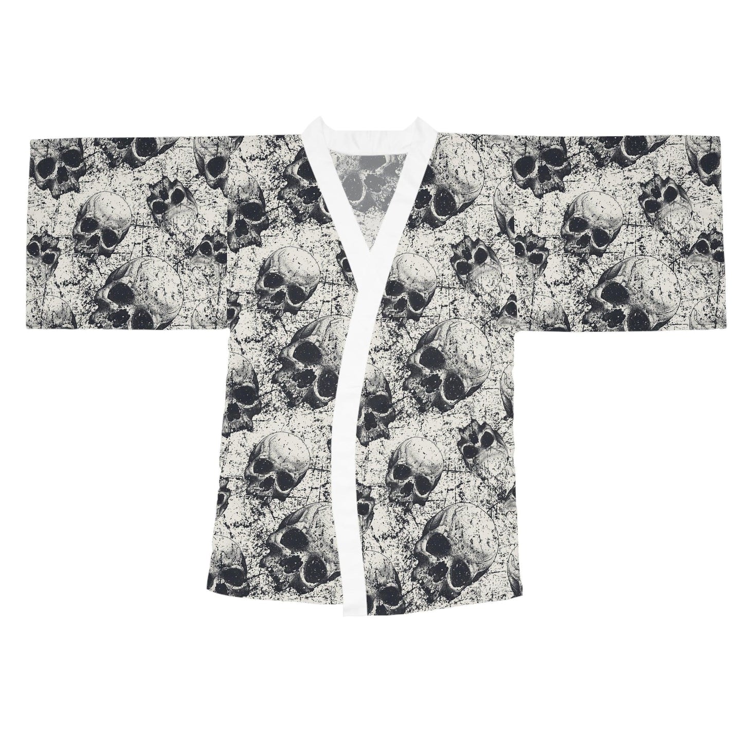 Ancient Skulls Long Sleeve Kimono Robe - Premium All Over Prints from Printify - Just $59.28! Shop now at Lizard Vigilante