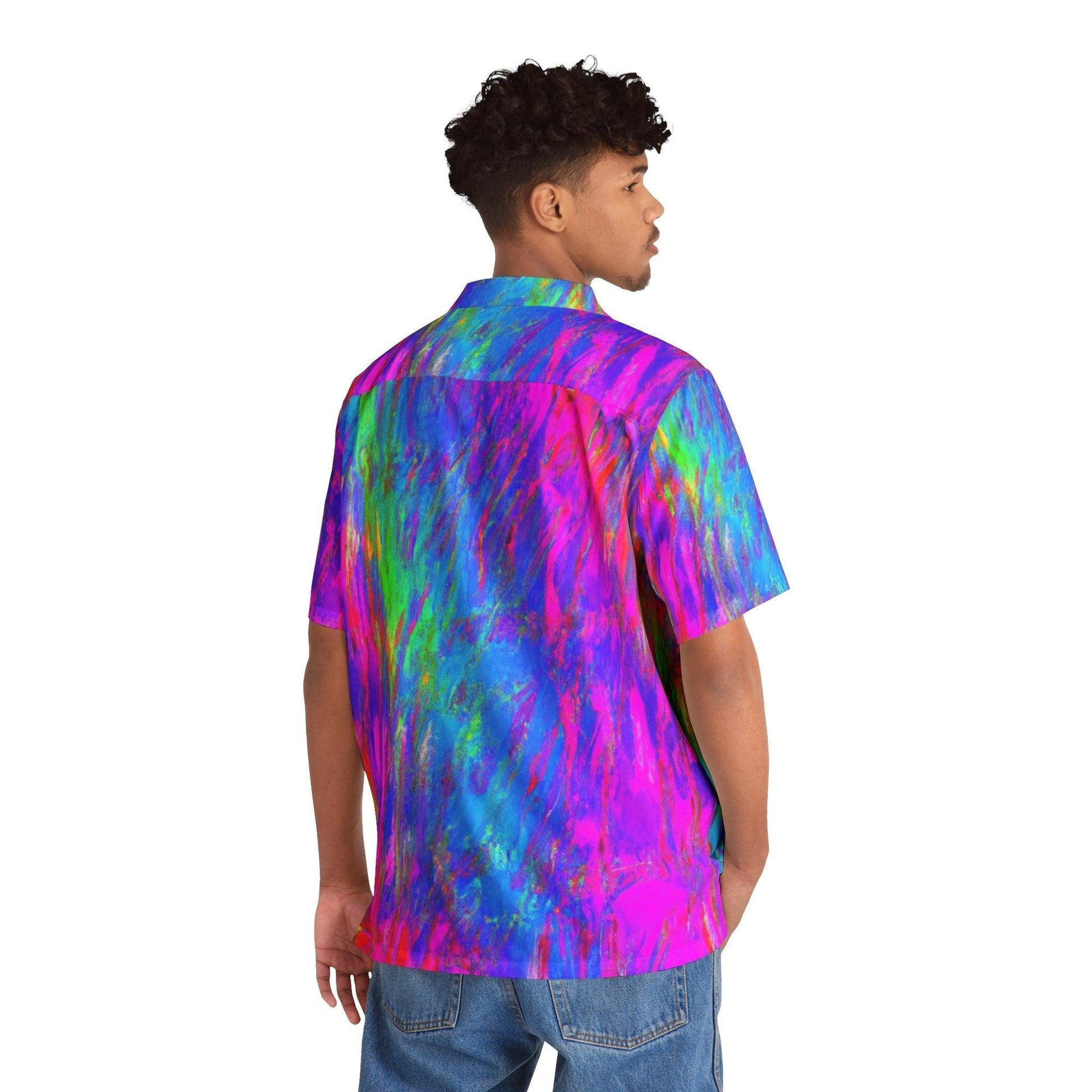 Supercolor Gel Men's Hawaiian Shirt - Lizard Vigilante