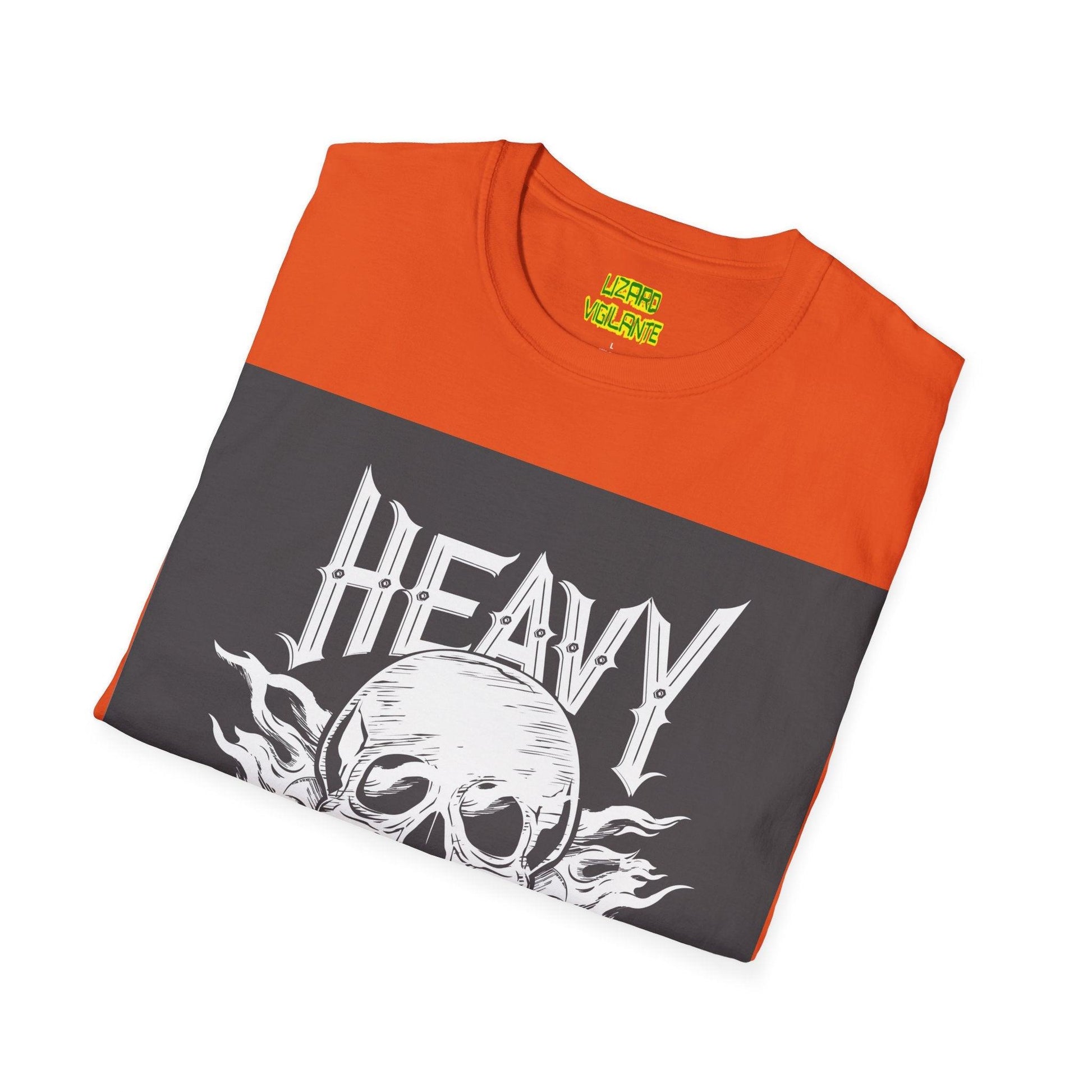 Heavy Metal Skull Unisex Softstyle T-Shirt - Lizard Vigilante