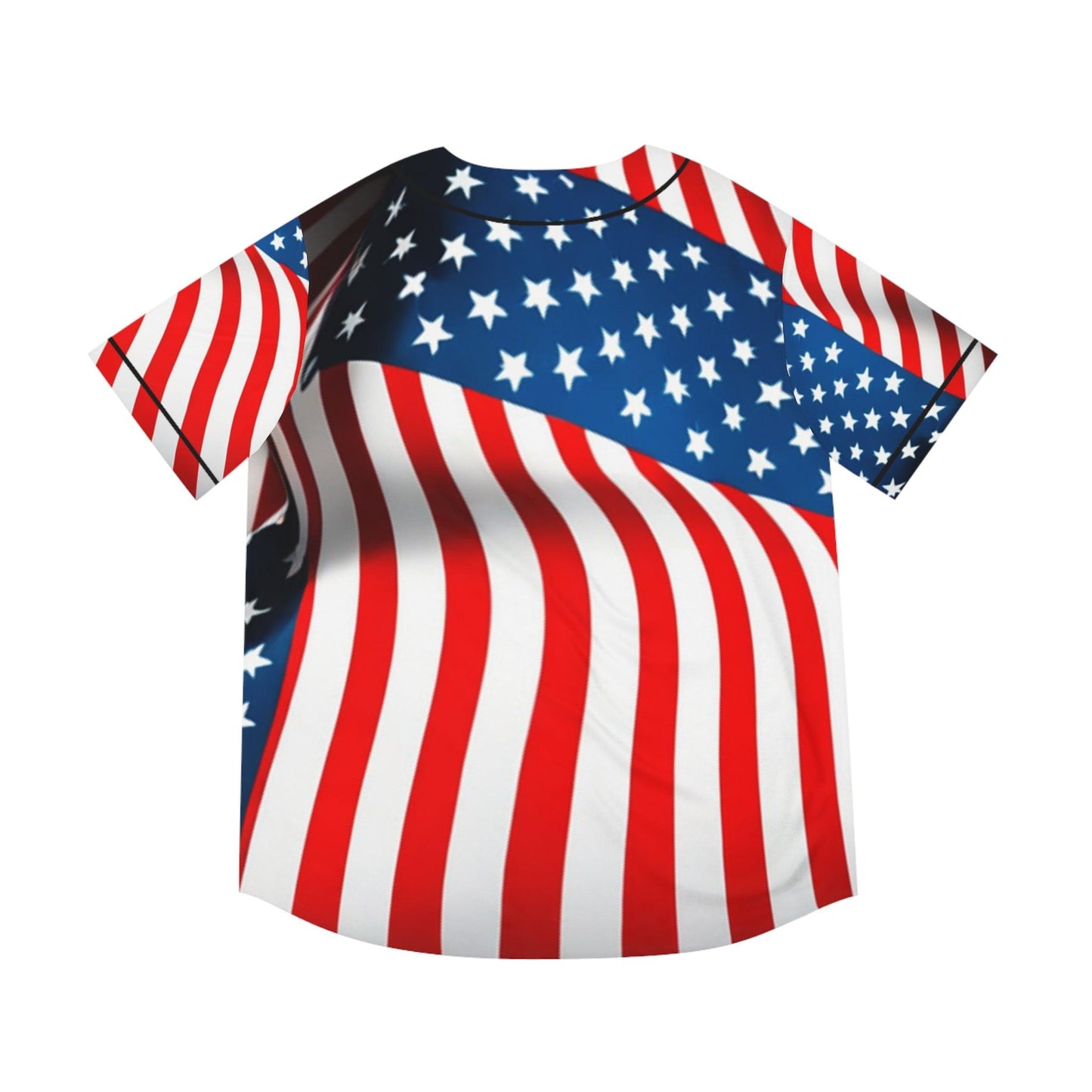 American Flag Men's Baseball Jersey - Lizard Vigilante