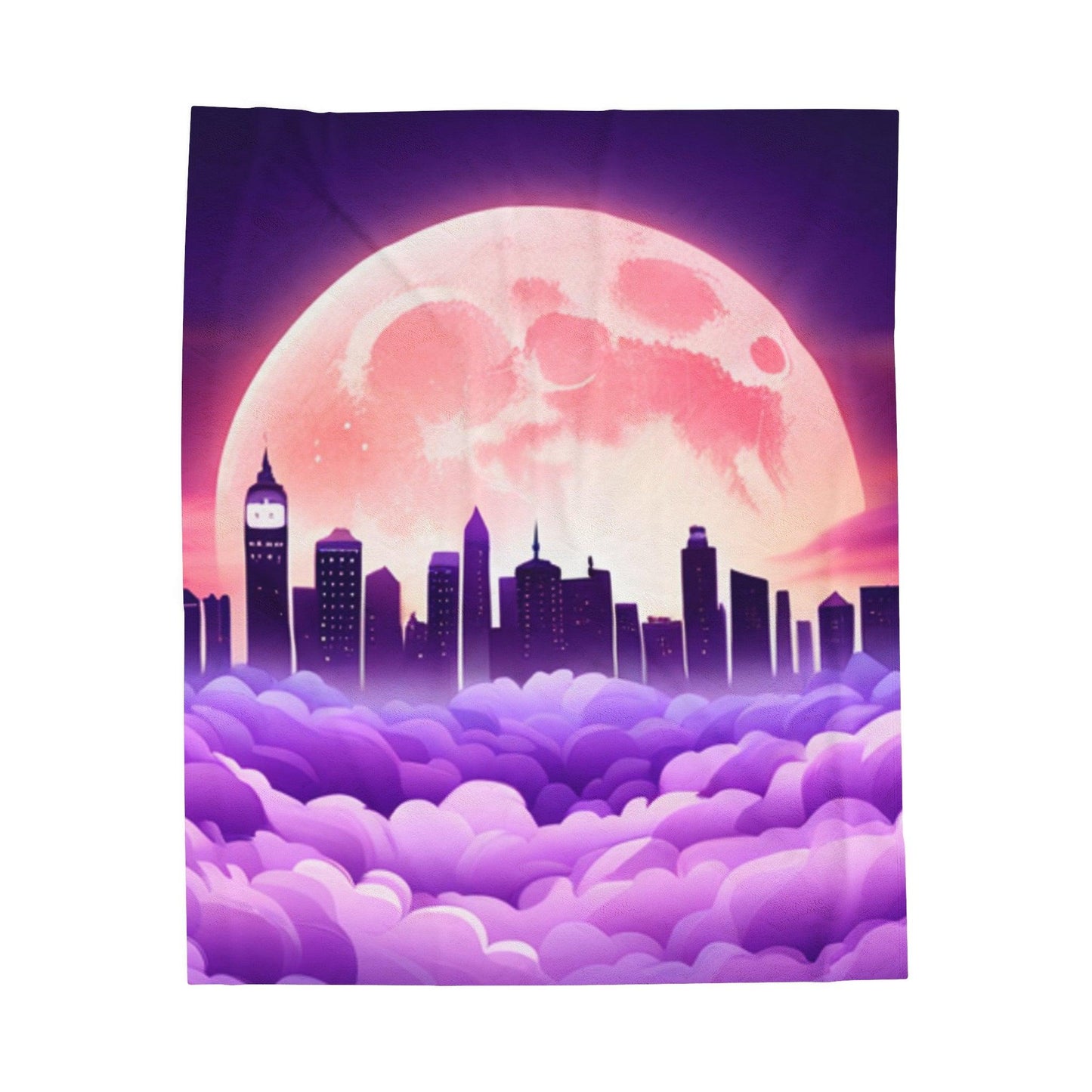 Purple Moontown Velveteen Plush Blanket - Lizard Vigilante