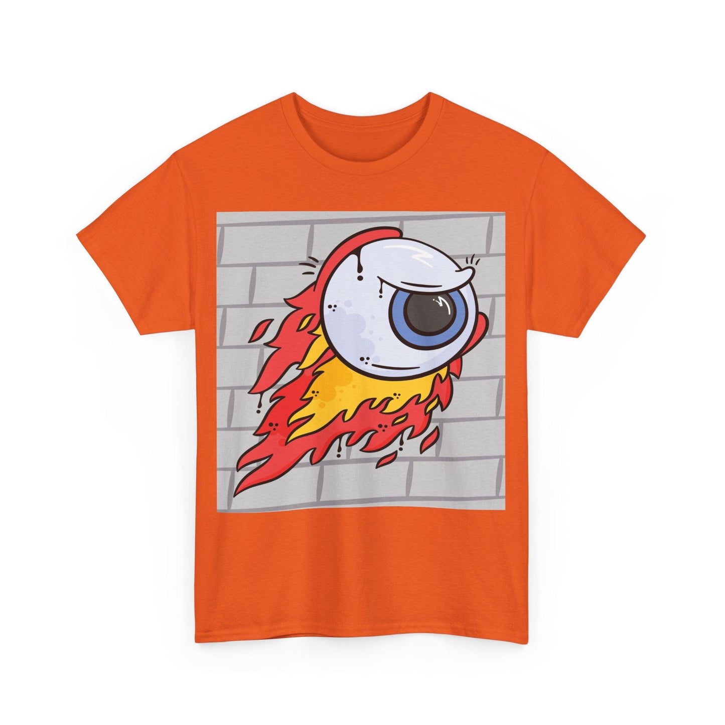 Flaming Eyeball Unisex Heavy Cotton Tee - Lizard Vigilante