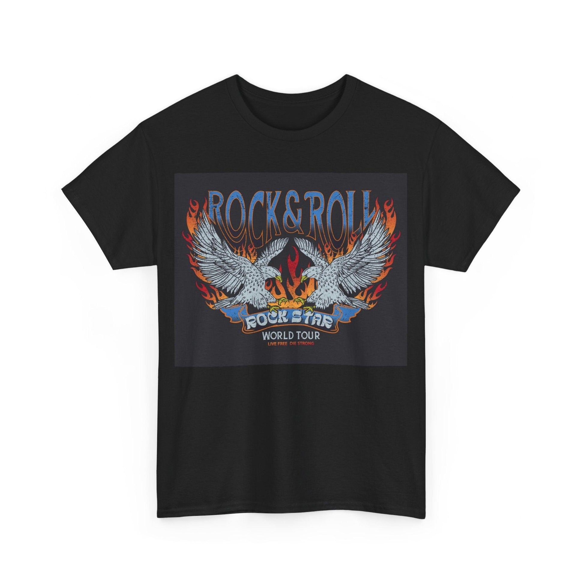 Rock & Roll Rock Star Unisex Heavy Cotton Tee - Premium T-Shirt from Printify - Just $24.06! Shop now at Lizard Vigilante