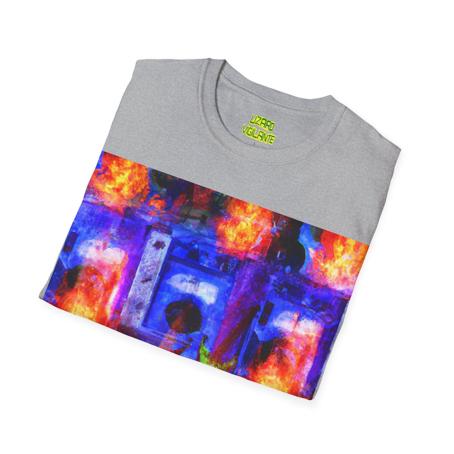 Rock Flame Unisex Softstyle T-Shirt - Lizard Vigilante