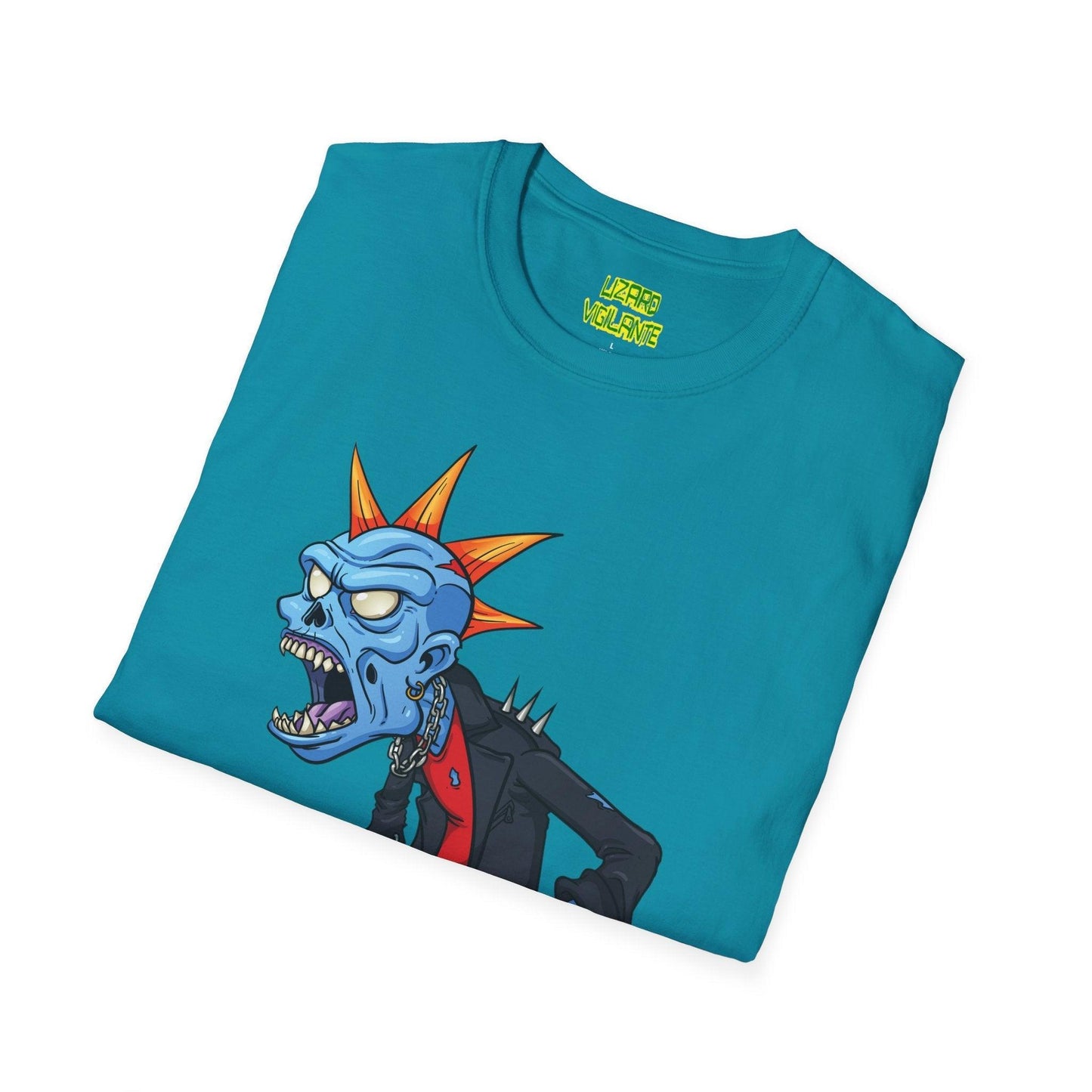 Punk Zombie Unisex Softstyle T-Shirt - Lizard Vigilante