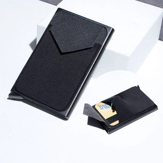 Metal Card Holder, Money Clip Aluminum Alloy Lycra Cloth