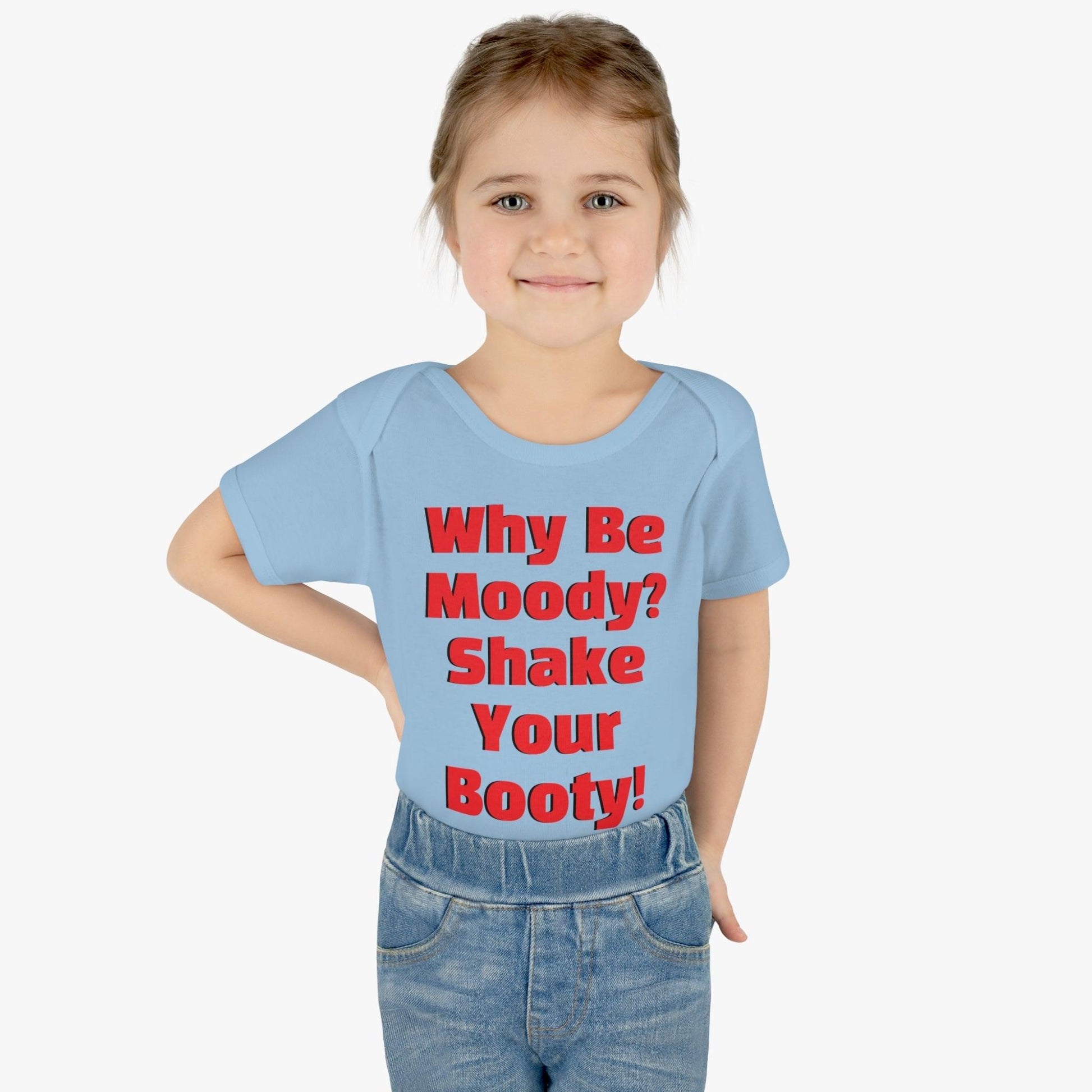 Why Be Moody? Shake Your Booty! Infant Baby Rib Bodysuit - Lizard Vigilante