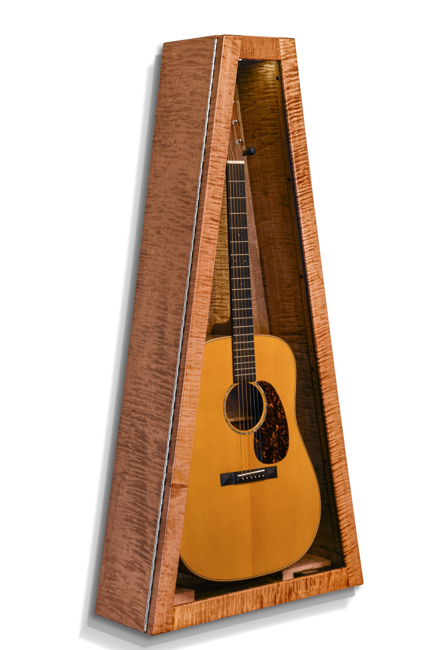 ClimaCase Triangle Humidor - Flamed Maple with Provincial Stain