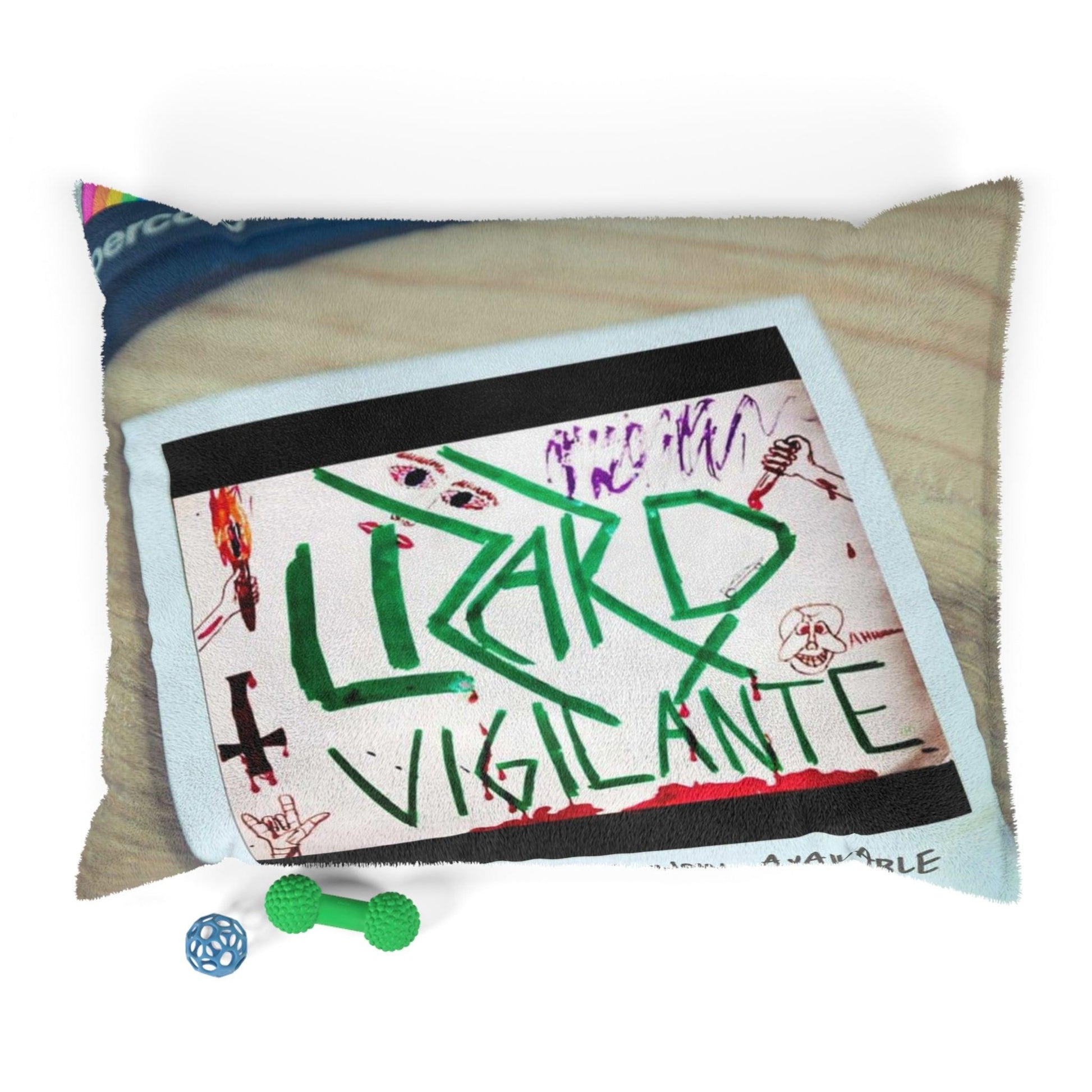 Lizard Vigilante Retro Pet Bed - Lizard Vigilante