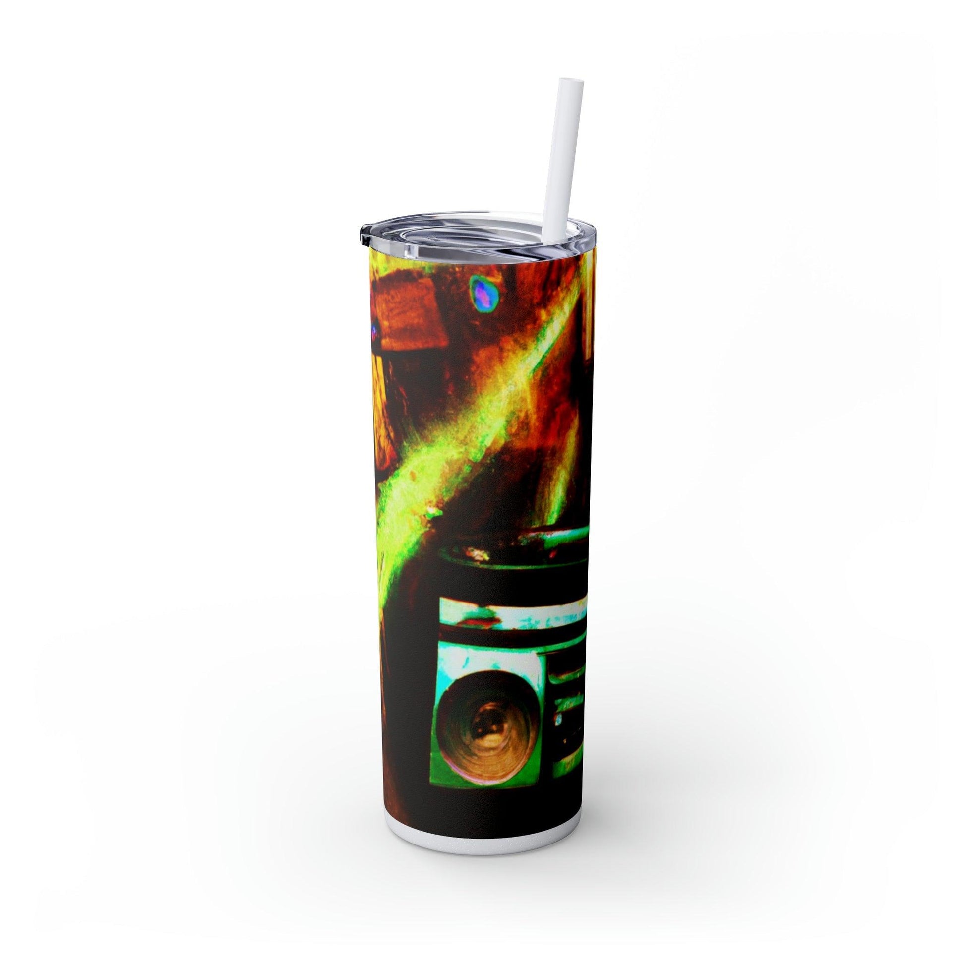 Prison BoomBox Light Burst Skinny Tumbler with Straw, 20oz - Lizard Vigilante