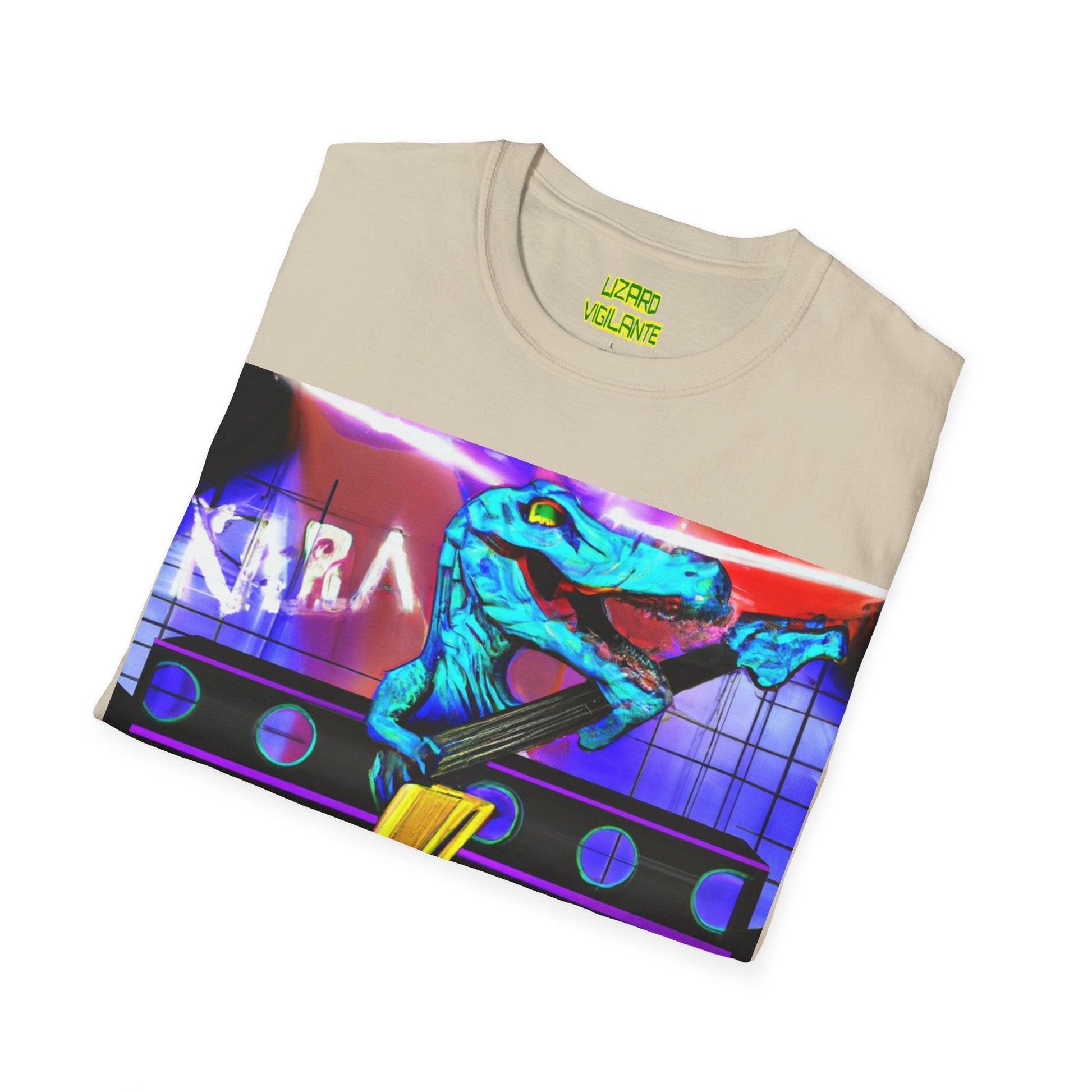 Lizard Vigilante Lightning Unisex Softstyle T-Shirt - Lizard Vigilante