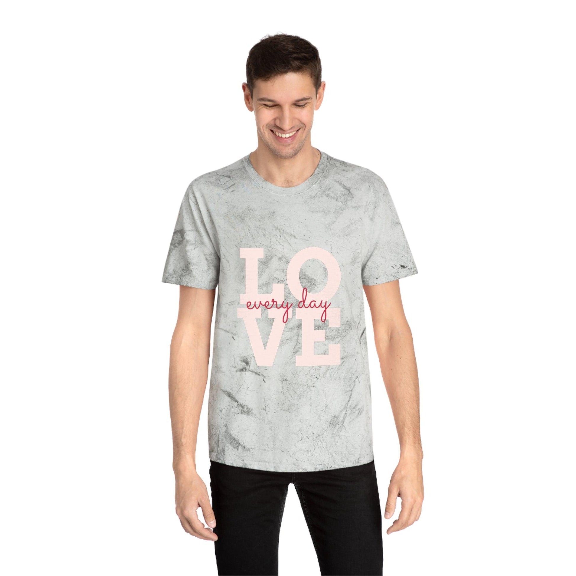 Love every day Unisex Color Blast T-Shirt Valentine’s Day Tee - Lizard Vigilante