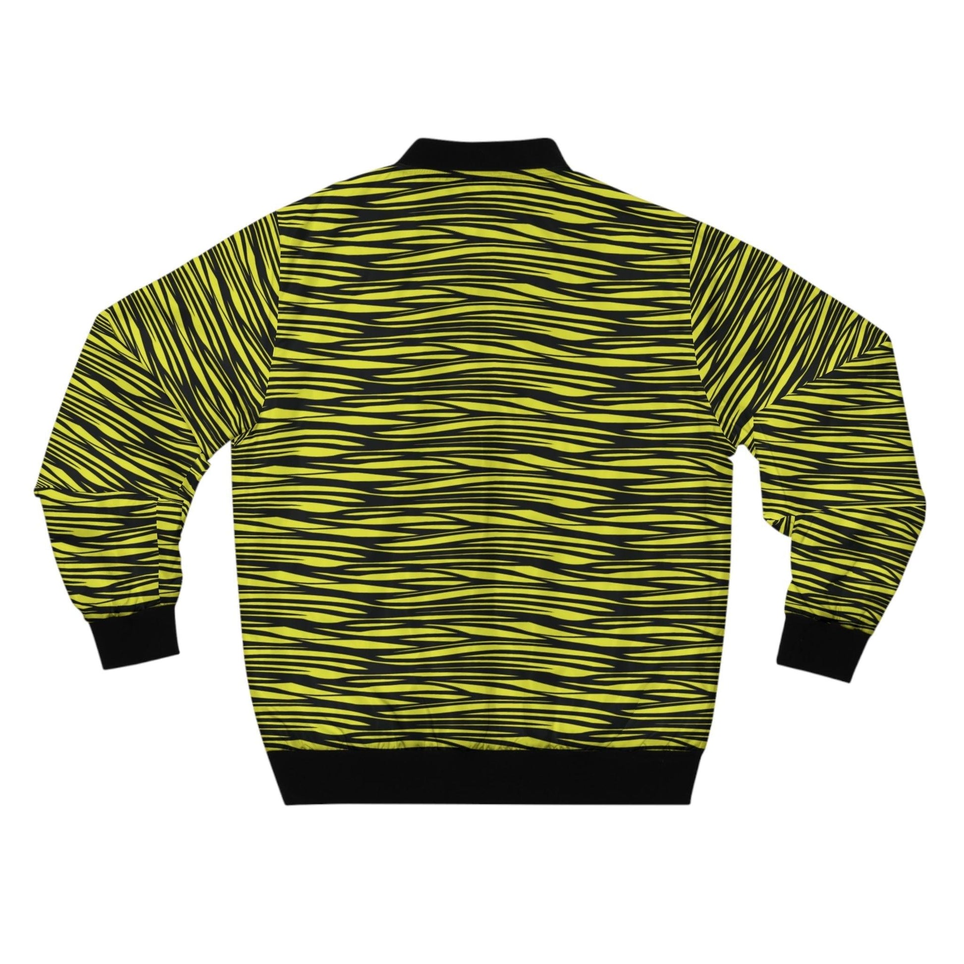 Black Yellow Men's Bomber Jacket - Lizard Vigilante