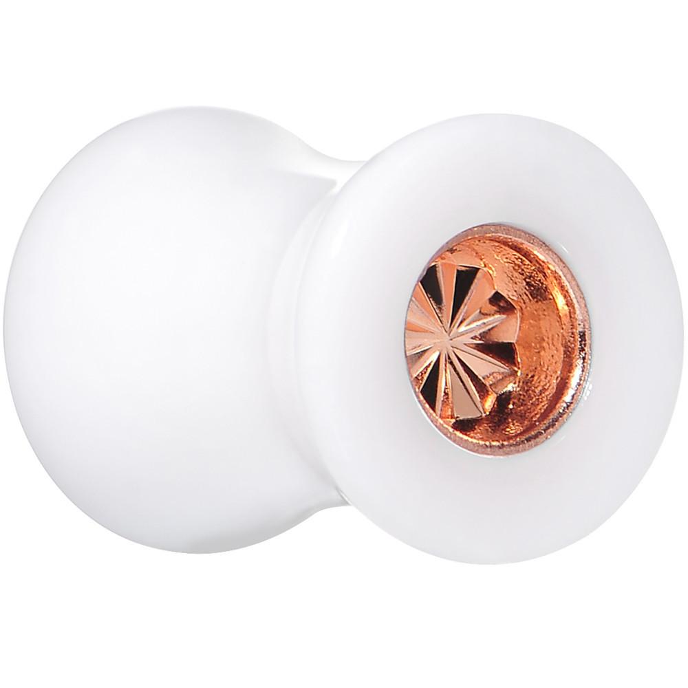 White Acrylic Pink Flashy Tire Rim Saddle Plug 2G to 20mm