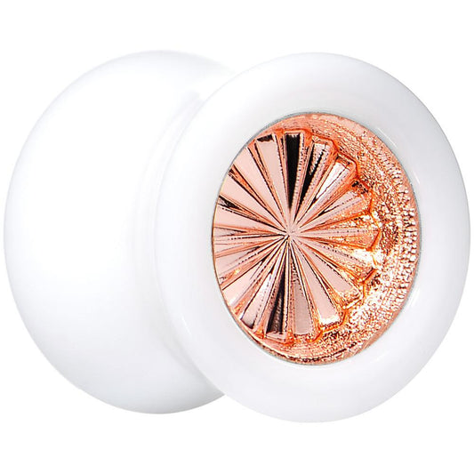 White Acrylic Pink Flashy Tire Rim Saddle Plug 2G to 20mm