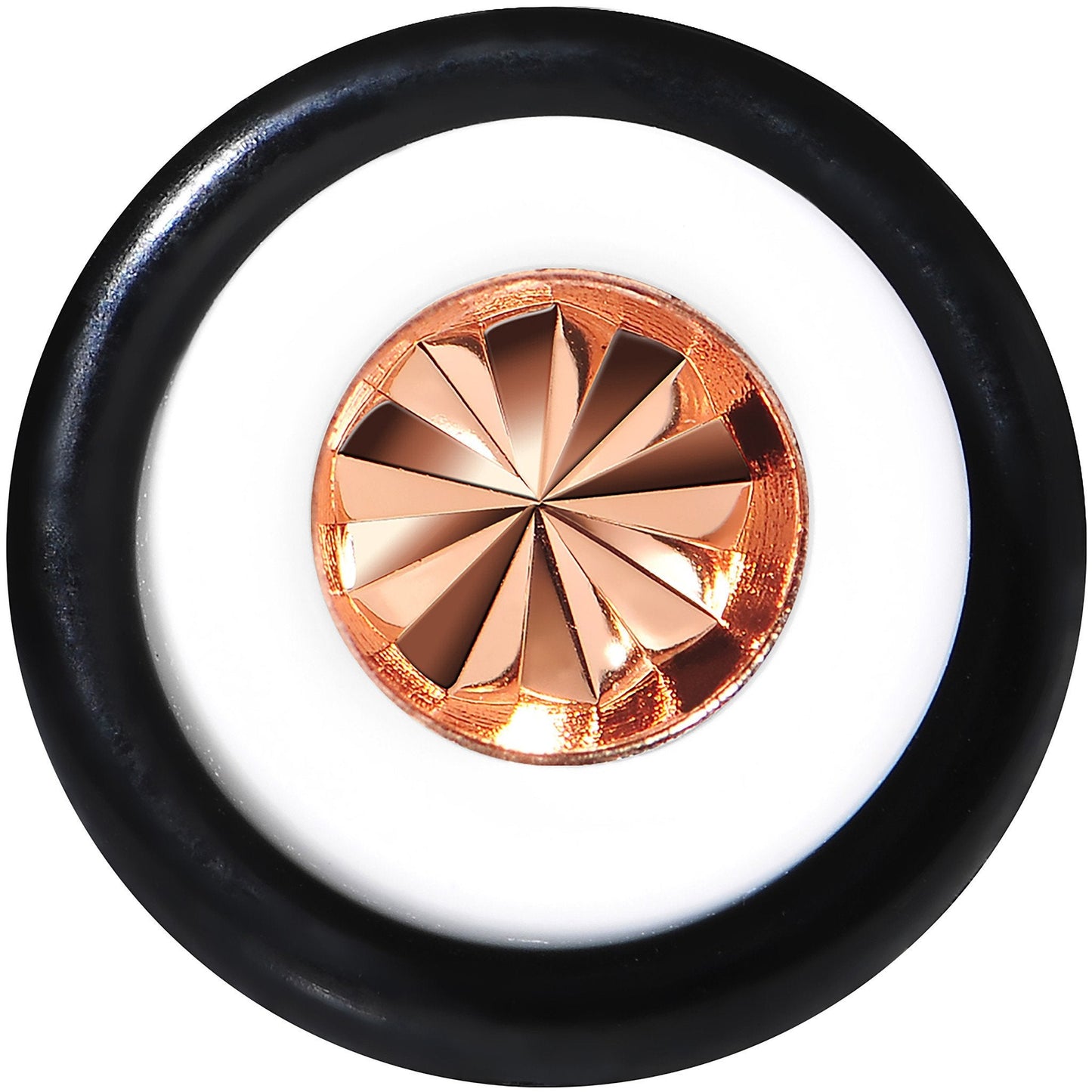 White Acrylic Pink Flashy Tire Rim Taper 2G to 20mm