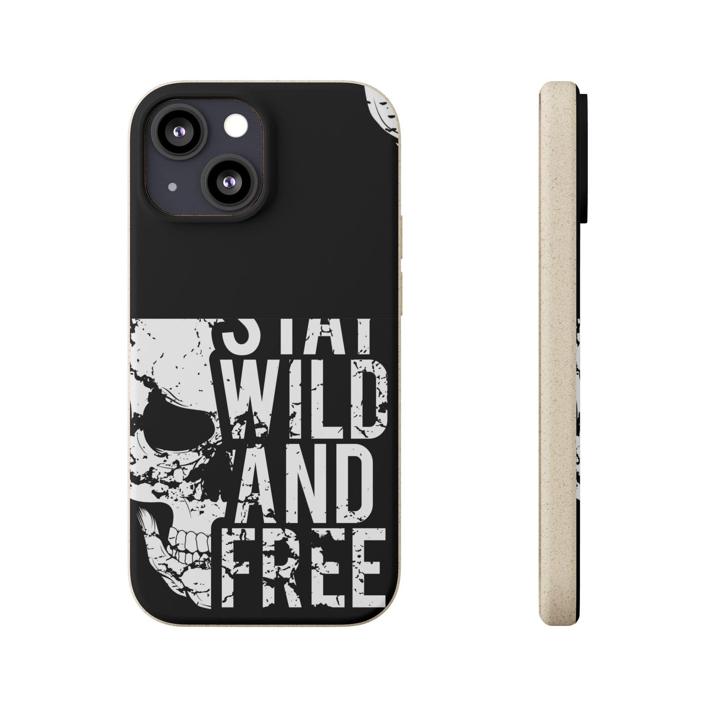 Stay Wild And Free Skull Biodegradable Cases - Lizard Vigilante