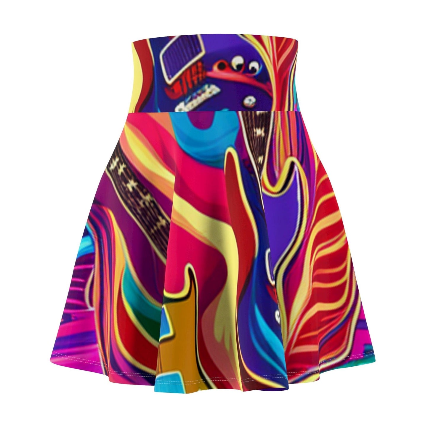 Psychedelic Things Women's Skater Skirt - Lizard Vigilante