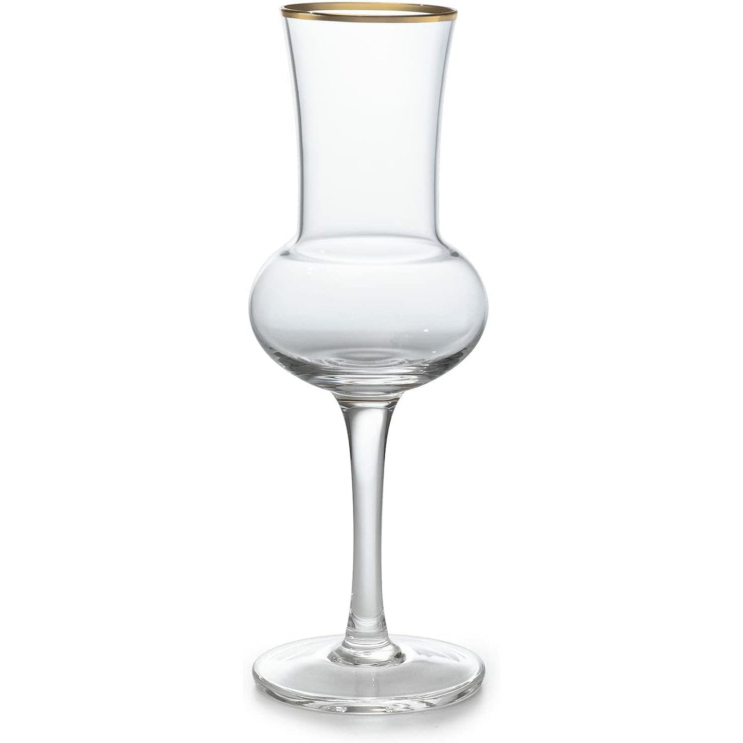 The Wine Savant Crystal Set of 6 Grappa Glasses 3oz Post Dinner Drinks, Italian Tulip Shape, Tasting Glasses, Perfect For Nosing and Sipping, Glasses for Absinthe, Aperol, Sherry, Aperitif, Scotch