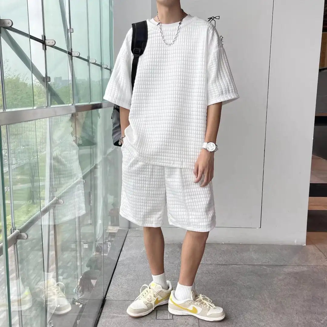 Loose Short Sleeve T-shirt Shorts Trendy Handsome Casual Two-piece Suit