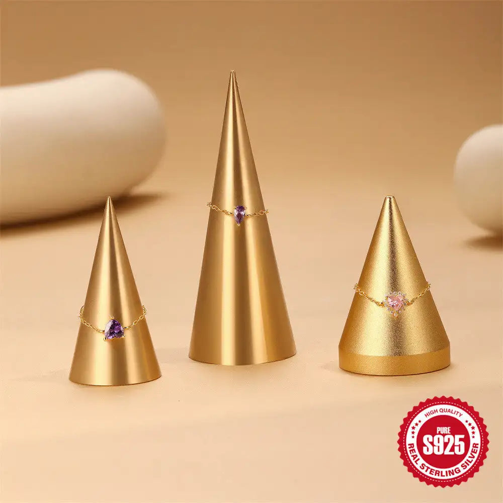 S925 Silver Niche Unique Design Pull-out Chain Ring