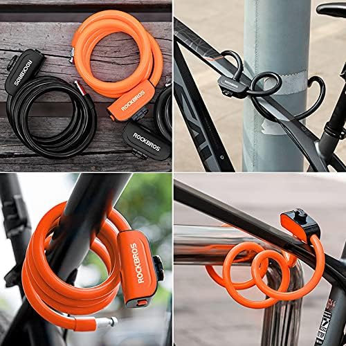 ROCKBROS 3ft Bike Cable Lock - Secure, Lightweight with Mounting Bracket