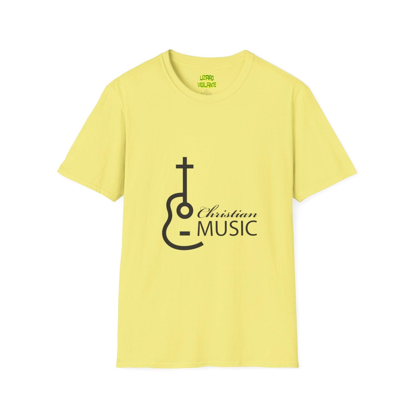 Christian Acoustic Cross Unisex Softstyle T-Shirt - Lizard Vigilante