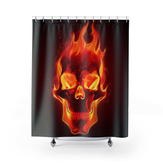 Flamehead Shower Curtains - Lizard Vigilante