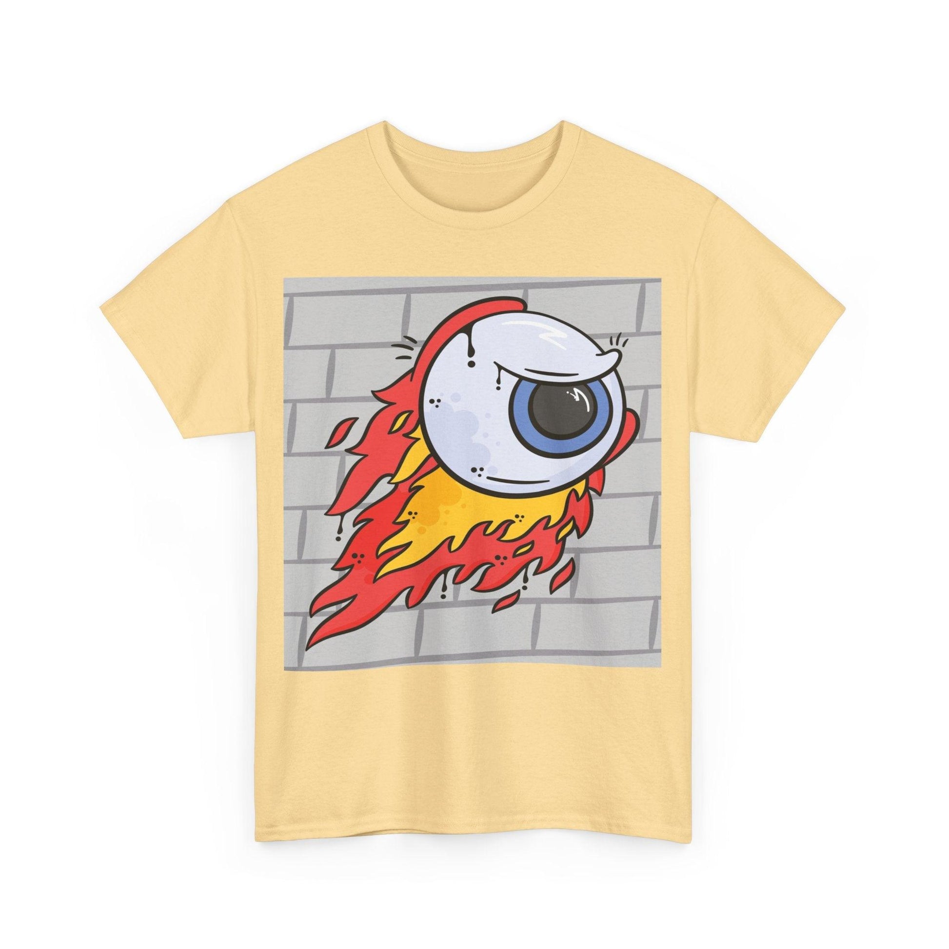 Flaming Eyeball Unisex Heavy Cotton Tee - Lizard Vigilante