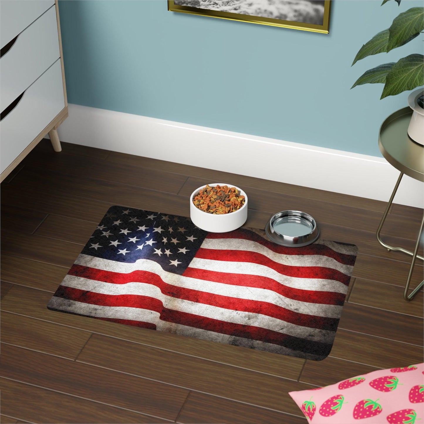 Old Glory American Flag Pet Food Mat (12x18) - Premium Pets from Printify - Just $32.56! Shop now at Lizard Vigilante