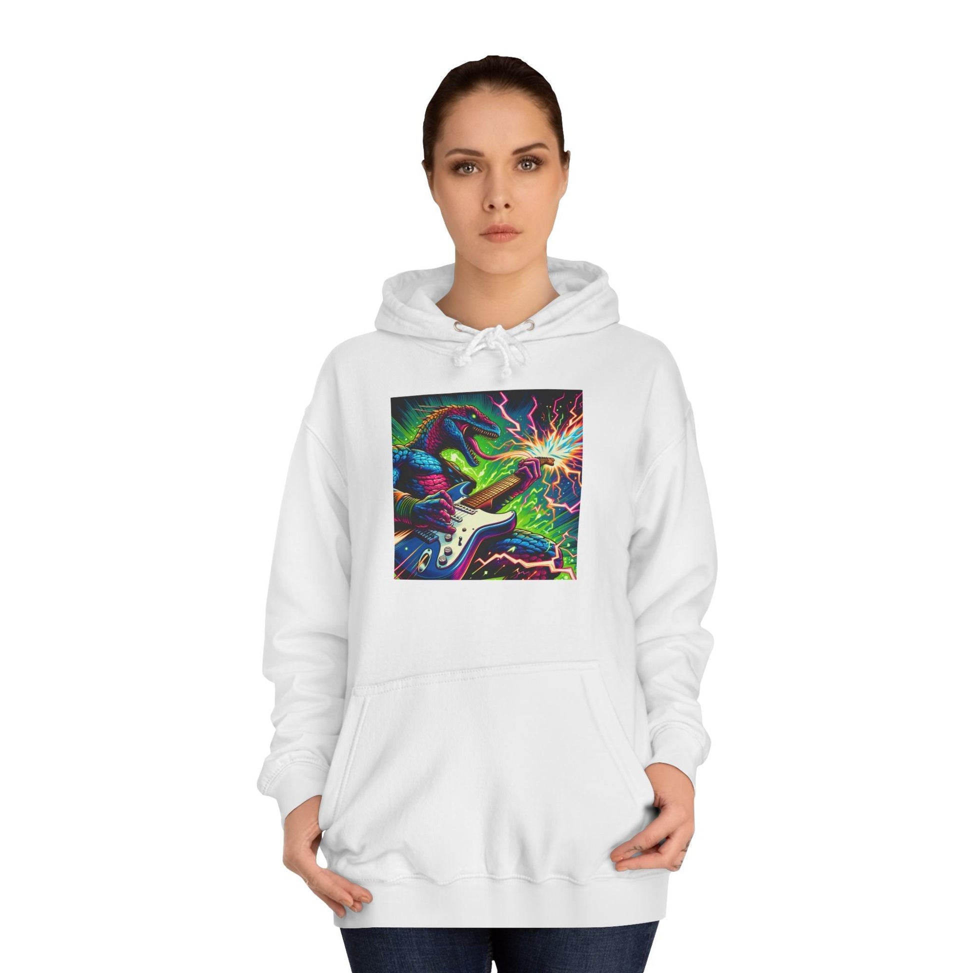 Lizard RockStar Unisex College Hoodie - Premium Hoodie from Printify - Just $54.16! Shop now at Lizard Vigilante