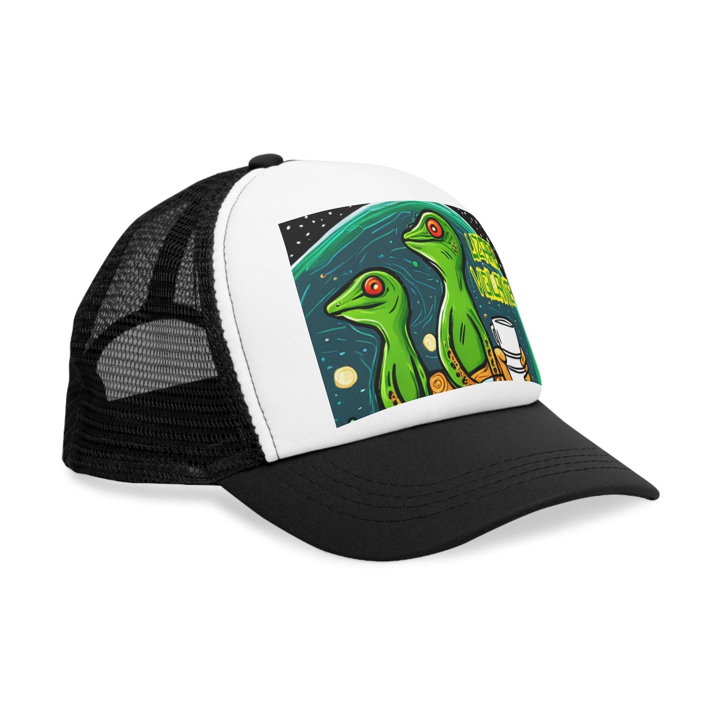 Lizard Vigilante Premium Coffee Cartoon Mesh Cap - Premium Hats from Printify - Just $21.99! Shop now at Lizard Vigilante