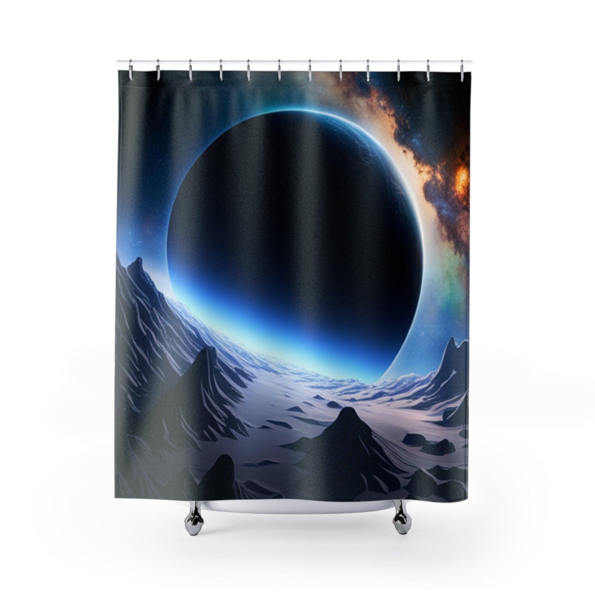 Eclipser Shower Curtains - Lizard Vigilante