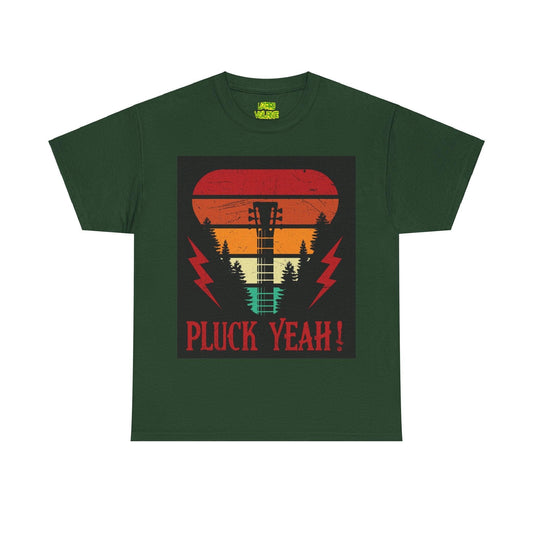 Pluck Yeah! Guitar Neck Unisex Heavy Cotton Tee - Lizard Vigilante