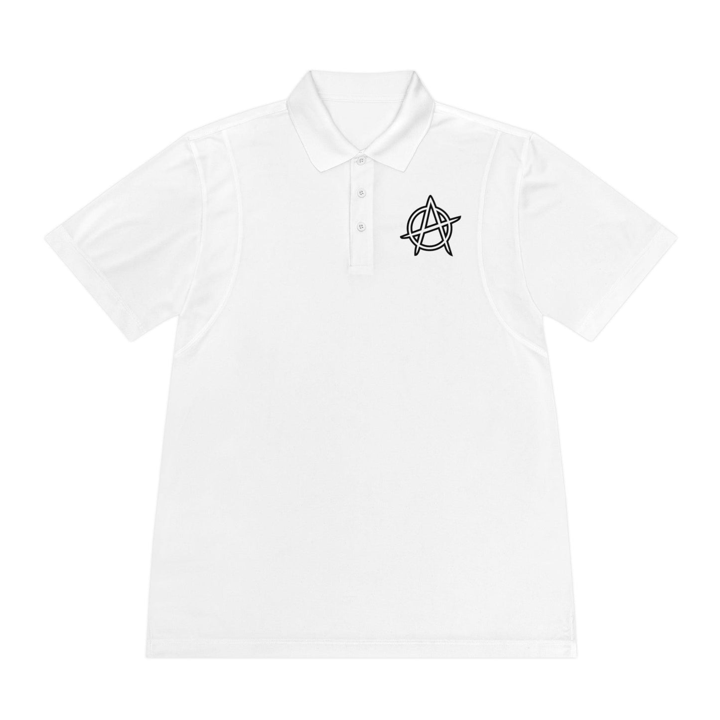 Men's Anarchy Symbol Sport Polo Shirt - Premium T-Shirt from Printify - Just $52.34! Shop now at Lizard Vigilante