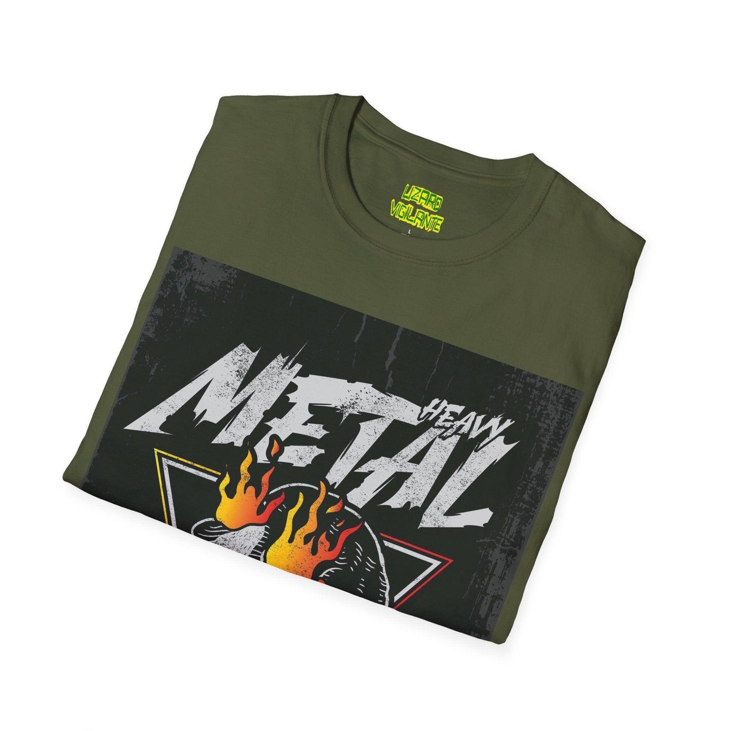 Heavy Metal Death Of Music Unisex Softstyle T-Shirt - Lizard Vigilante