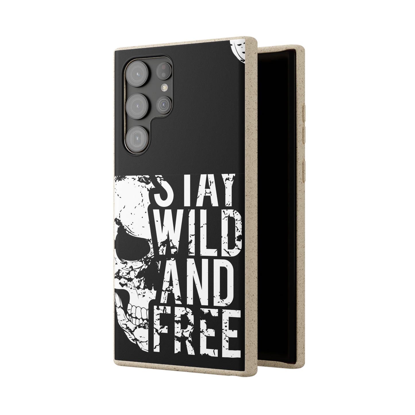 Stay Wild And Free Skull Biodegradable Cases - Lizard Vigilante