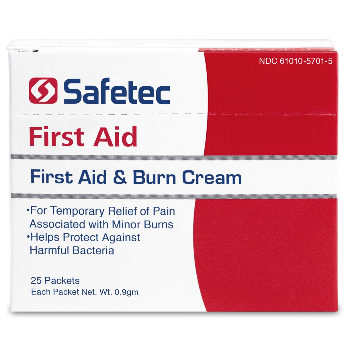 First Aid & Burn Cream .9gm. Pouch, 25 per box