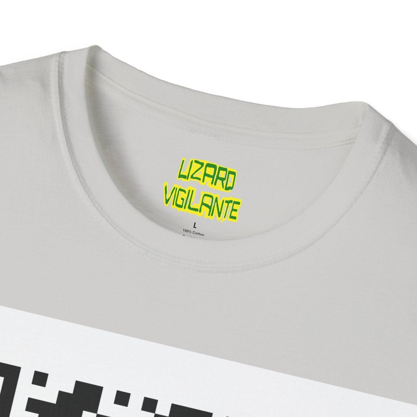 Lizard Vigilante QR Code Unisex Softstyle T-Shirt - Lizard Vigilante