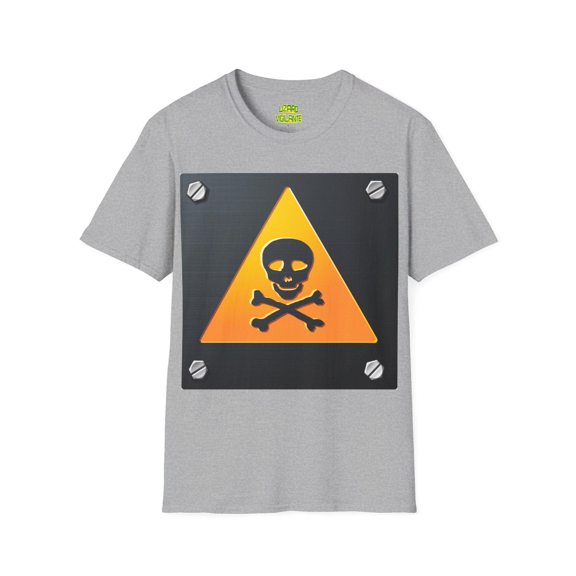 Danger Skull Sign Unisex Softstyle T-Shirt - Lizard Vigilante