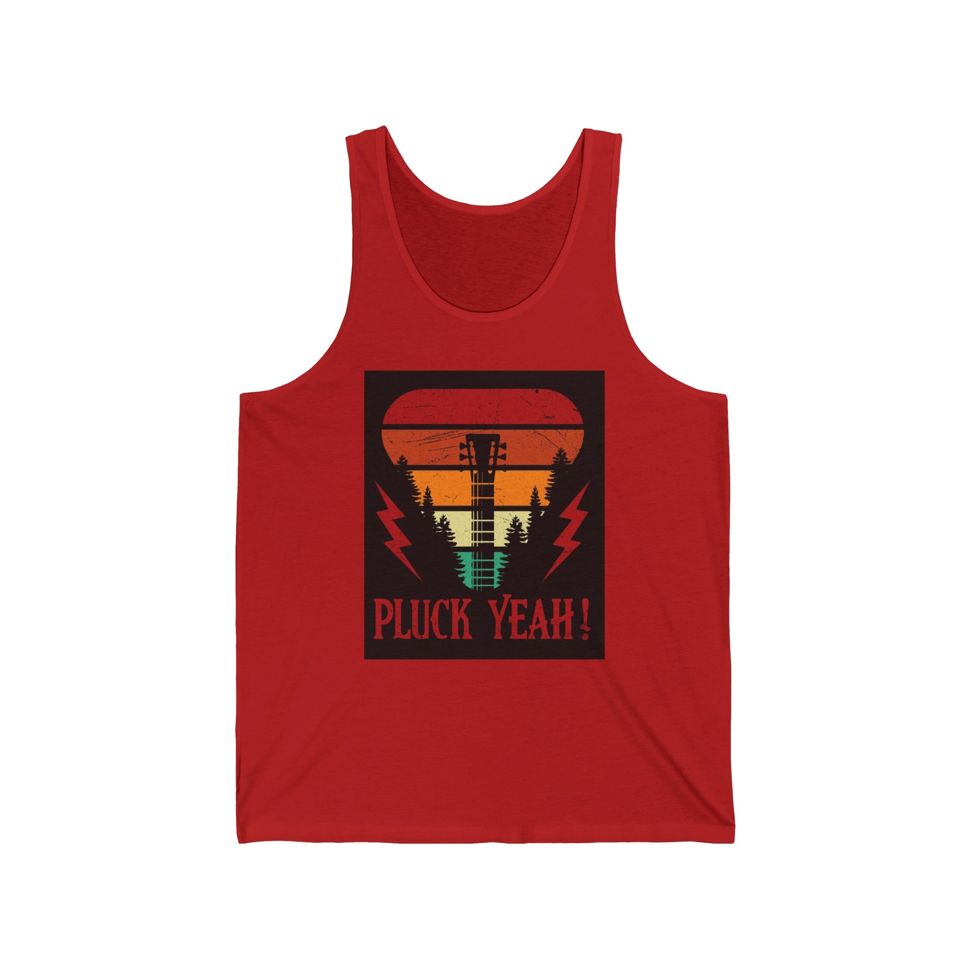 Pluck Yeah! Guitar Neck Unisex Jersey Tank - Lizard Vigilante