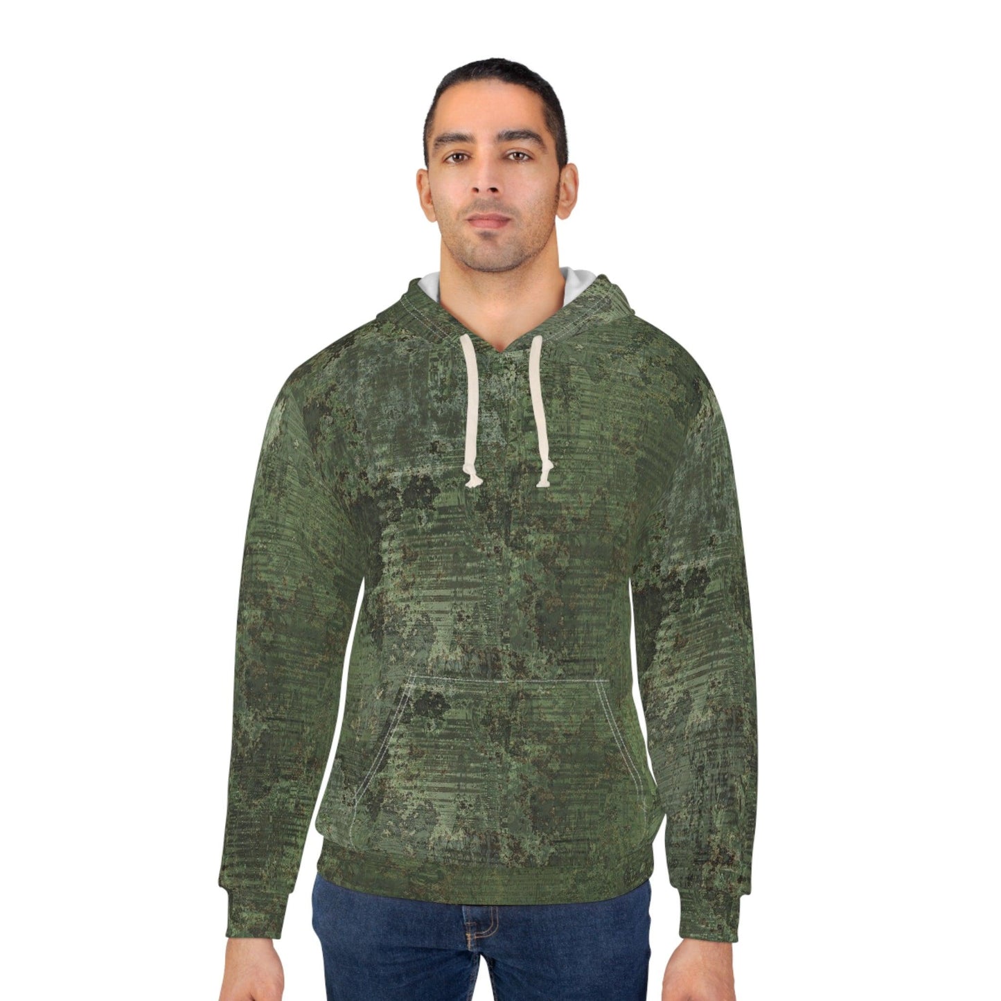 Dirty Green Camo Army Unisex Pullover Hoodie - Lizard Vigilante