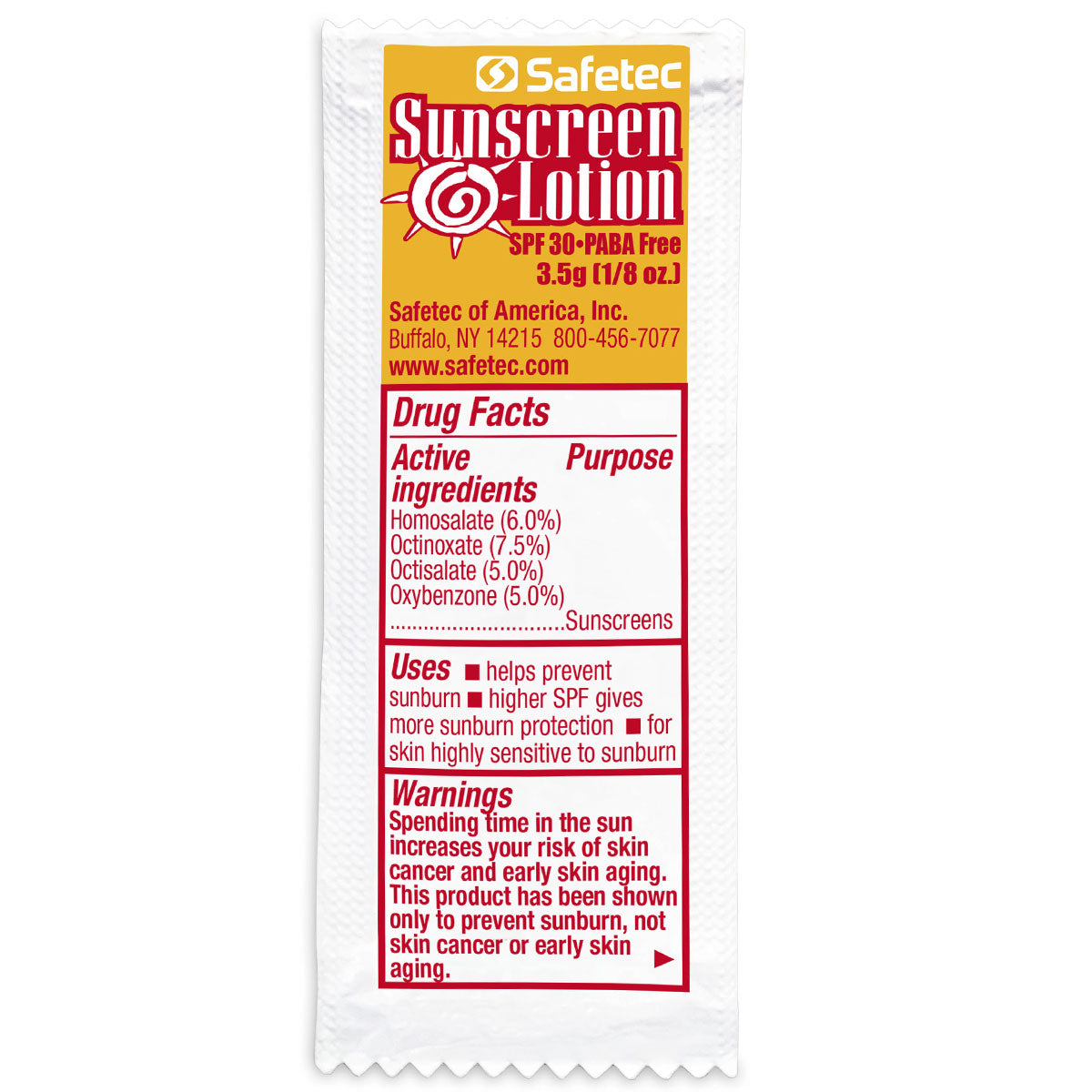 Sunscreen Pouch, 3.5 g. (.123 oz.), 1 each